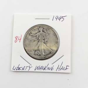 lot 84 image: 1945 Liberty Walking Half Dollar Silver Coin