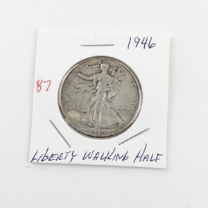 lot 87 image: 1946 Liberty Walking Half Dollar Coin