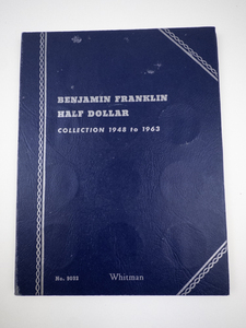 lot 93 image: Complete Set of 35 Franklin Half Dollars 1948-1963 in Whitman Album