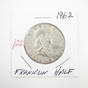 lot 122 image: 1962 Franklin Half Dollar Coin