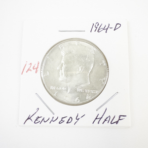 lot 124 image: 1964-D Kennedy Half Dollar Coin
