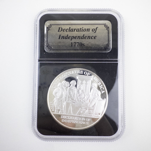 lot 127 image: Declaration of Independence .999 Fine Silver 1 Troy Ounce Coin in Case