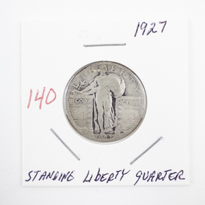 lot 140 image: 1927 Standing Liberty Quarter