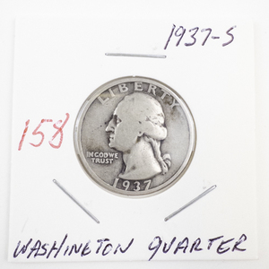 lot 158 image: 1937-S Washington Quarter Silver Coin