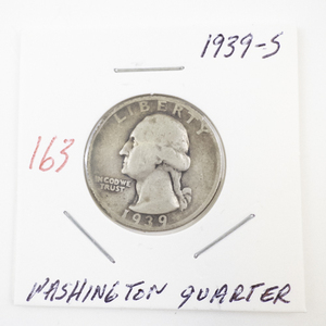 lot 163 image: 1939-S Washington Quarter Silver Coin