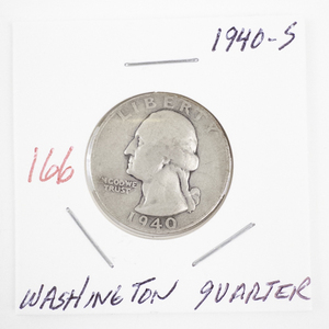 lot 166 image: 1940-S Washington Quarter