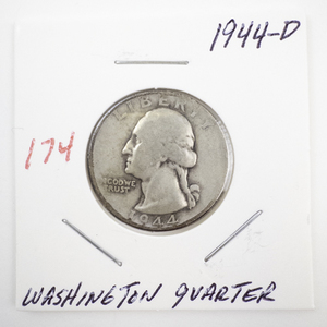 lot 174 image: 1944-D Washington Quarter Silver Coin