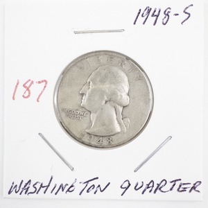 lot 187 image: 1948-S Washington Quarter