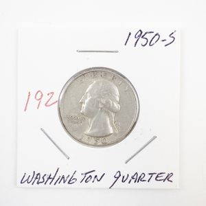 lot 192 image: 1950-S Washington Quarter Silver Coin