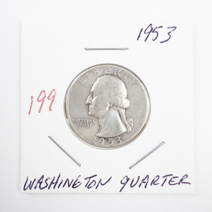 lot 199 image: 1953 Washington Quarter Coin