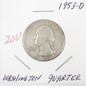 lot 200 image: 1953-D Washington Quarter