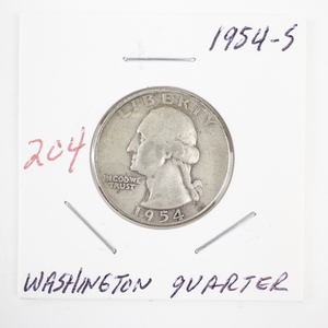 lot 204 image: 1954-S Washington Quarter