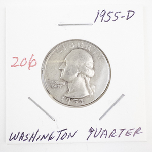 lot 206 image: 1955-D Washington Quarter