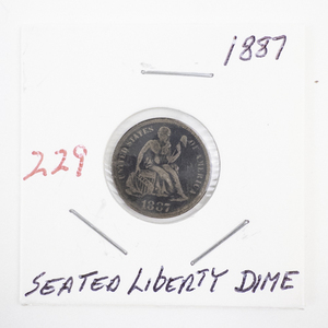 lot 229 image: 1887 Seated Liberty Dime Coin