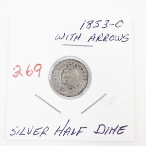lot 269 image: 1853-O Silver Half Dime with Arrows