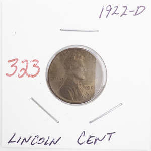 lot 323 image: 1922-D Lincoln Wheat Cent