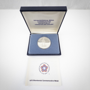 lot 352 image: 1975 ARBA Series Proof Bicentennial 1 oz Sterling Medal Paul Revere Lexington-Concord