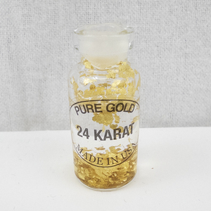 lot 386 image: Vial of 24 Karat Pure Gold Flakes Made in USA