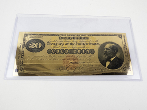 lot 416 image: BRADFORD EXCHANGE -&nbspJames A. Garfield 24kt Gold Presidential Tribute Note