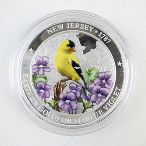 lot 417 image: New Jersey and Pennsylvania State Bird Fine Silver Coins, 1 Troy Ounce Each