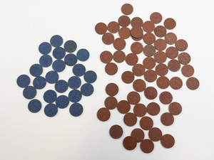 lot 424 image: Collection of WWII Era OPA Tokens Red and Blue Set