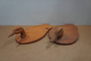 lot 220 image: 2 Duck Shaped Wooden Cutting Boards