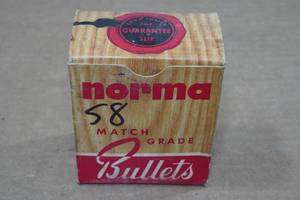 lot 278 image: 58 Norma 30 Caliber .308 150 Gr SP Flat Nose Match Bullets