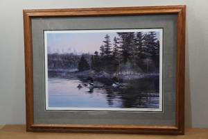 lot 295 image: Framed Rick Kelley Print Family Outing - 5432500