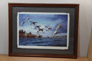 lot 296 image: Framed David Maass Print Fruits of Your Labor - Canvasbacks - 37334700