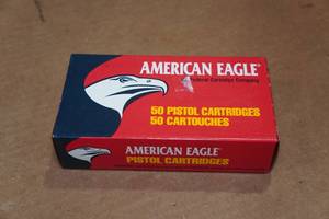 lot 310 image: 50 American Eagle 9mm Luger 124 Gr FMJ Ammo