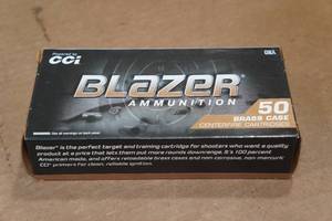 lot 326 image: 50 CCI Blazer Brass 9mm Luger 124 Gr FMJ Ammo