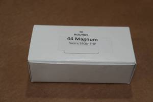lot 339 image: 50 .44 Magnum 240 Gr Sierra FHP Ammo