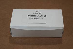 lot 341 image: 50 10mm Auto 200 Gr Sierra HP Ammo
