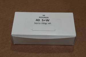 lot 345 image: 50 .40 S&W 200 Gr Sierra HP Ammo