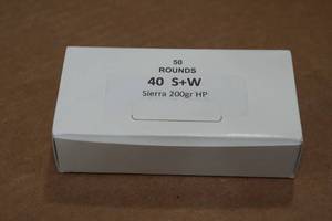 lot 348 image: 50 .40 S&W 200 Gr Sierra HP Ammo