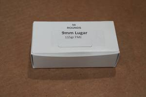 lot 357 image: 50 9mm Luger 115 Gr FMJ Ammo