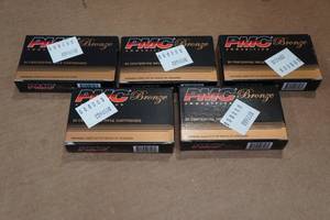 lot 368 image: 100 PMC Bronze .223 Rem 55 Gr FMJ BT Ammo