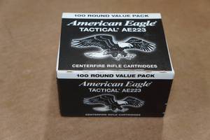 lot 374 image: 100 American Eagle .223 Rem 55 Gr FMJ Ammo
