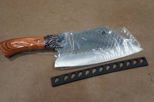 lot 82 image: Hammered Carbon Steel Chef Knife