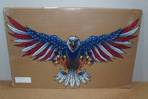 lot 85 image: Laser Cut Metal American Eagle Wall Art