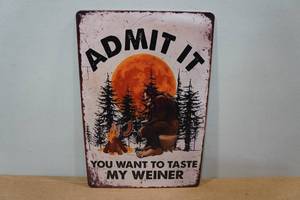 lot 86 image: Novelty Metal Sign - Admit it