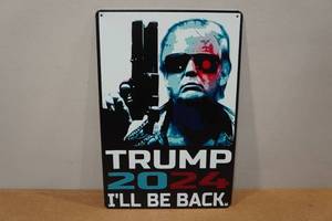 lot 88 image: Novelty Metal Sign - Trump