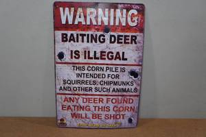 lot 94 image: Novelty Meral Sign - Warning