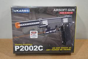 lot 128 image: UKArms P2002C Spring Powered Airsoft Gun with Laser