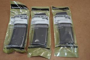 lot 199 image: 3 Magpul 30 Round AR-Format Magazines