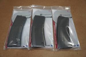 lot 204 image: 3 Troy Battlemag 30 Round AR Magazines - .2235.56