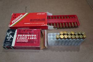 lot 392 image: 23 Mixed .30-30 Win Ammo - Plus 2 Empty Casings