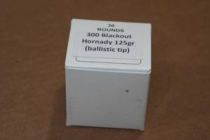 lot 393 image: 30 .300 Blackout 125 Gr Hornady Ballistic Tip Ammo