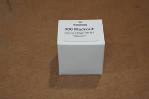 lot 399 image: 30 .300 Blackout 125 Gr Sierra HP-BT Match Ammo