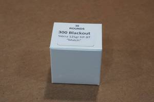 lot 401 image: 30 .300 Blackout 125 Gr Sierra HP-BT Match Ammo